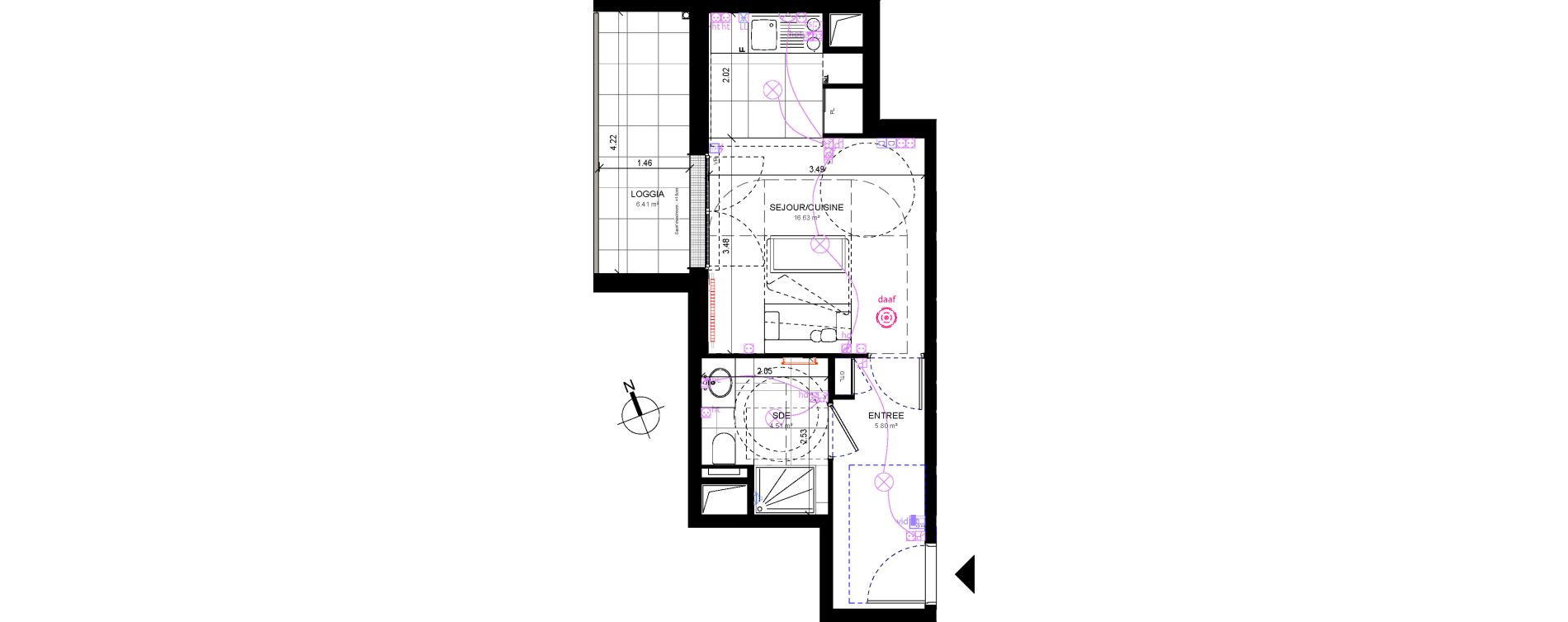 Appartement T1 de 26,94 m2 &agrave; Rueil-Malmaison Richelieu - ch&acirc;taigneraie