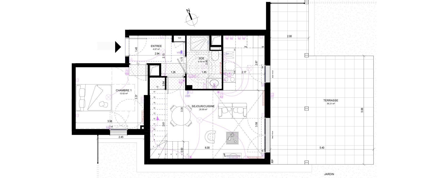 Appartement T4 de 96,83 m2 &agrave; Rueil-Malmaison Richelieu - ch&acirc;taigneraie