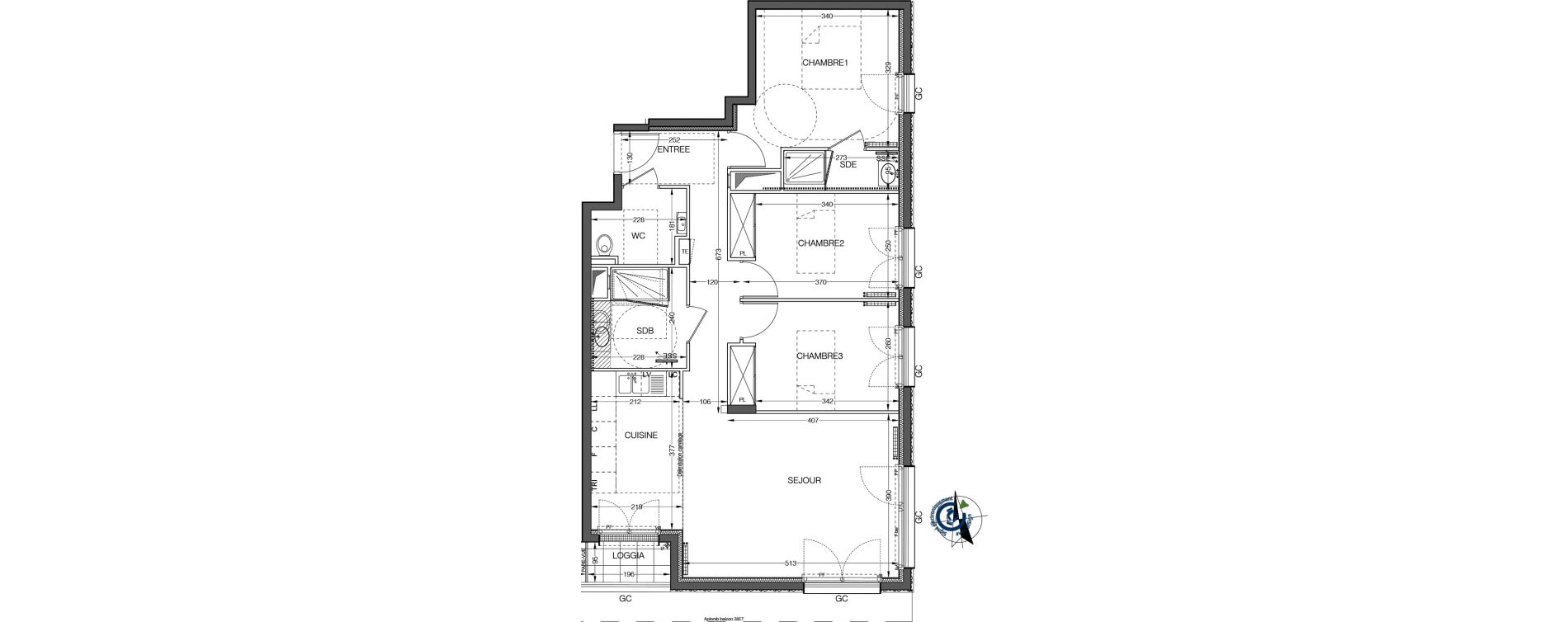 Appartement T4 de 80,29 m2 &agrave; Saint-Cloud Centre