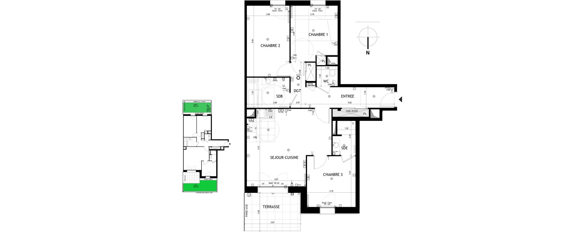 Appartement T4 de 82,73 m2 &agrave; Saint-Cloud Centre
