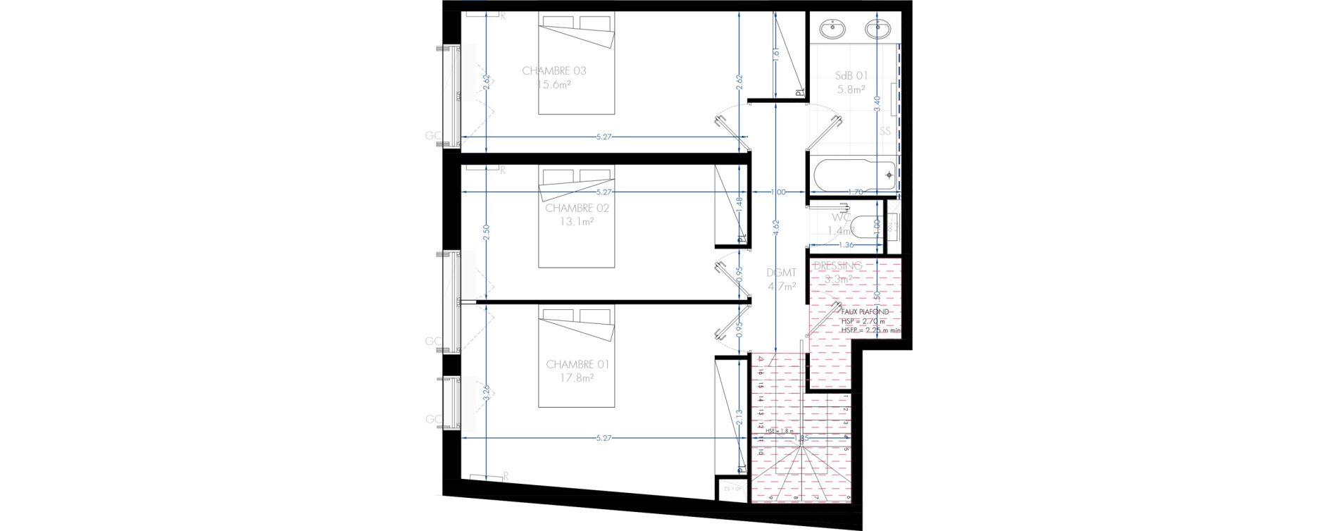 Duplex T4 de 112,40 m2 &agrave; Sceaux Vieux sceaux - curie