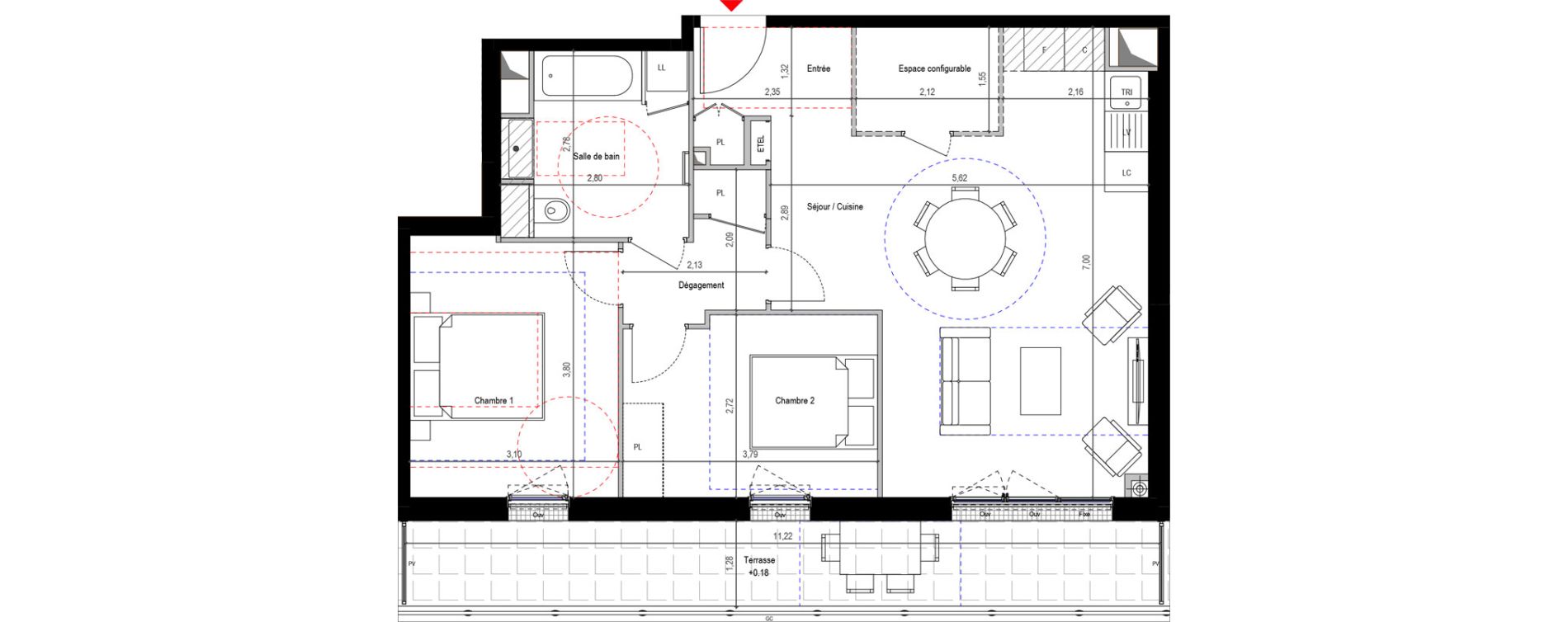 Appartement T3 de 68,53 m2 &agrave; Sceaux Robinson