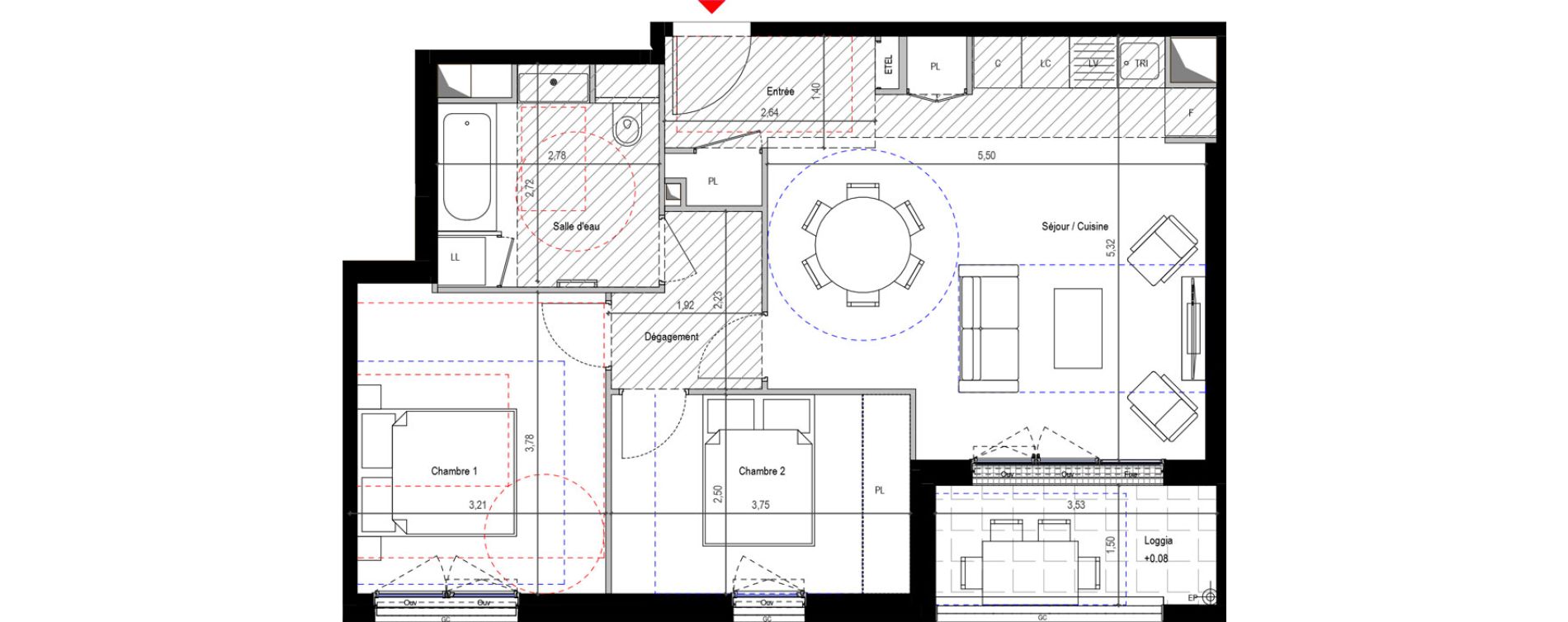 Appartement T3 de 61,62 m2 &agrave; Sceaux Robinson