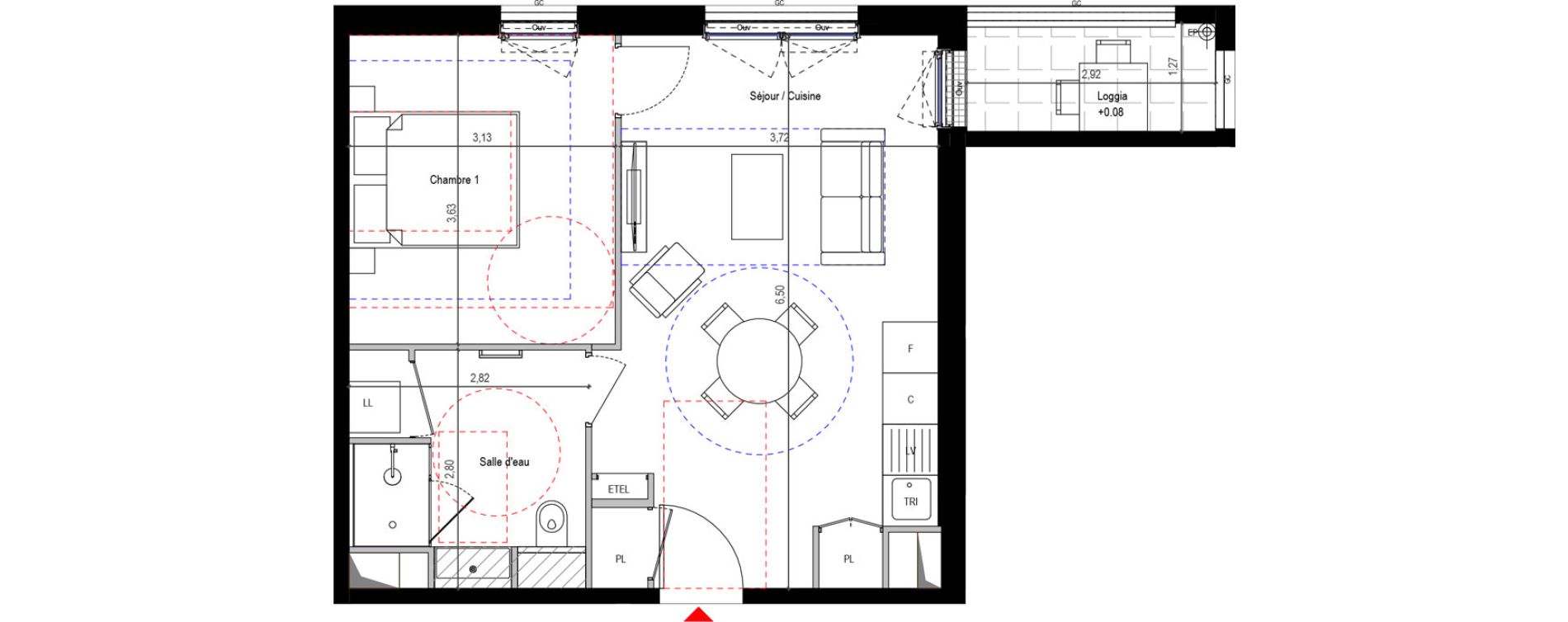 Appartement T2 de 42,78 m2 &agrave; Sceaux Robinson