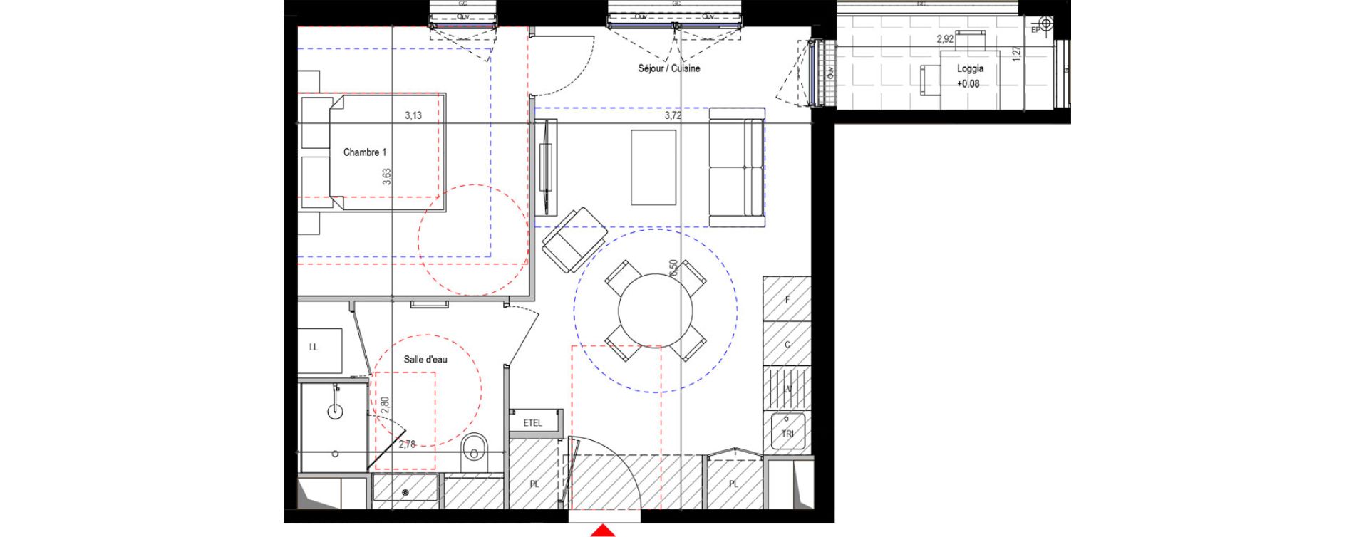 Appartement T2 de 42,83 m2 &agrave; Sceaux Robinson