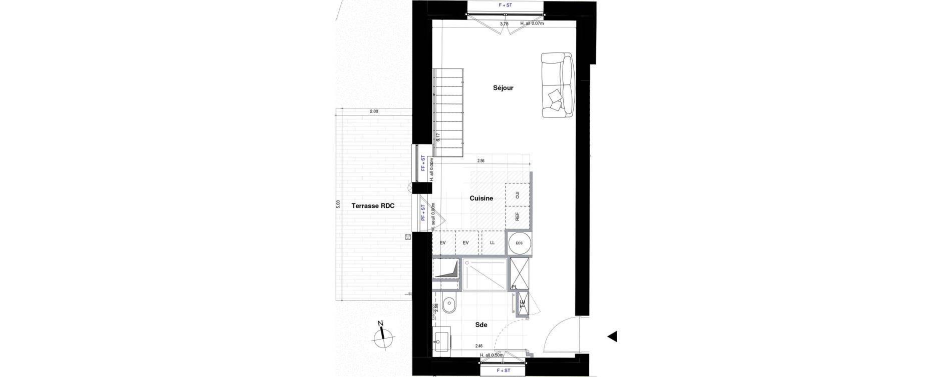 Appartement T3 de 97,31 m2 &agrave; Sceaux Centre