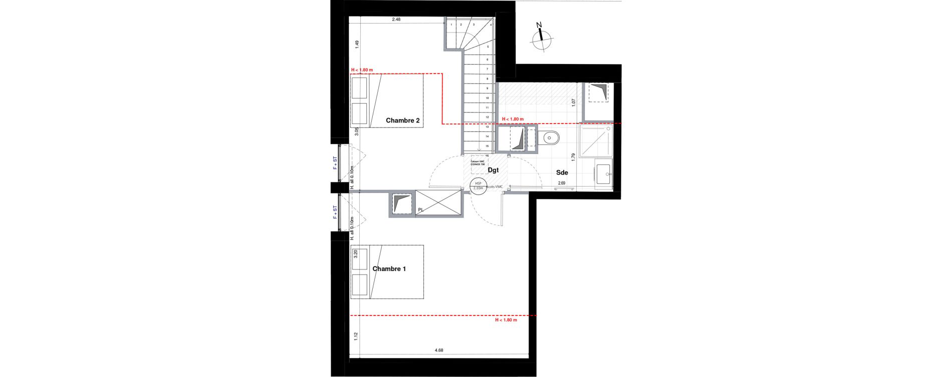 Appartement T3 de 60,26 m2 &agrave; Sceaux Centre