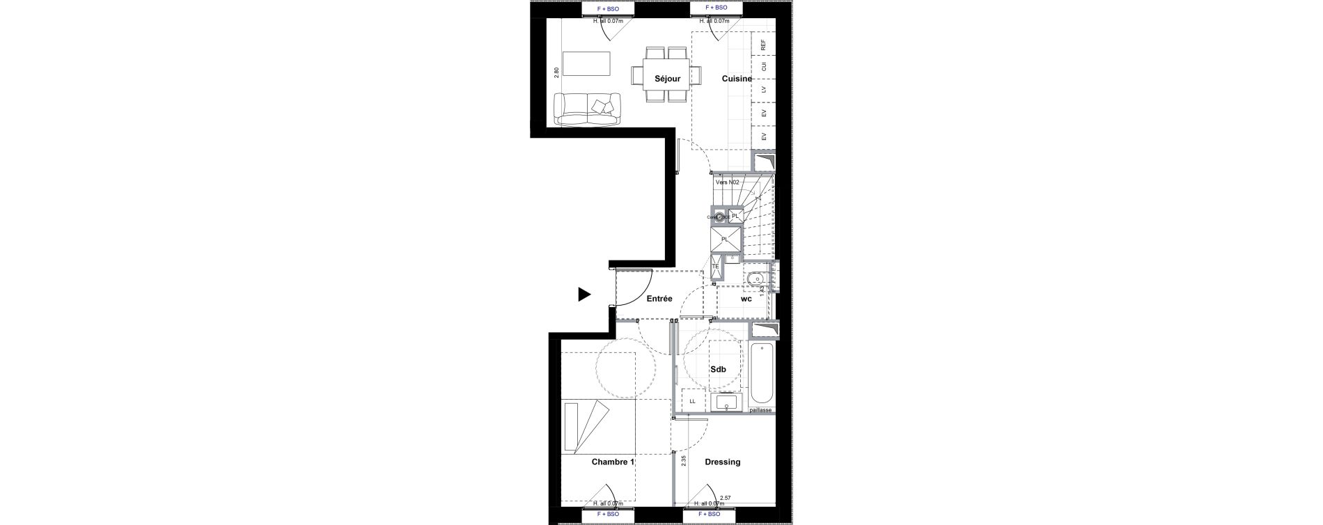 Appartement T4 de 106,08 m2 &agrave; Sceaux Centre