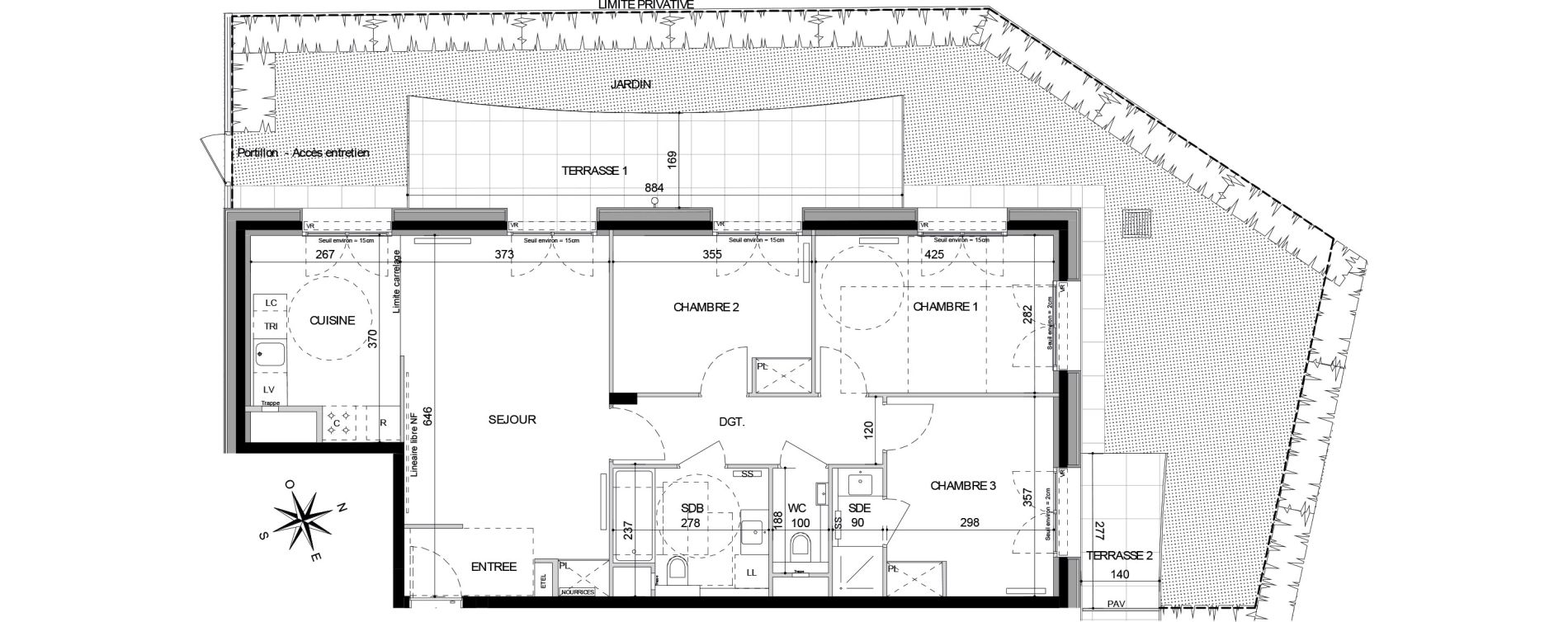 Appartement T4 de 80,70 m2 &agrave; Sceaux Sceaux robinson