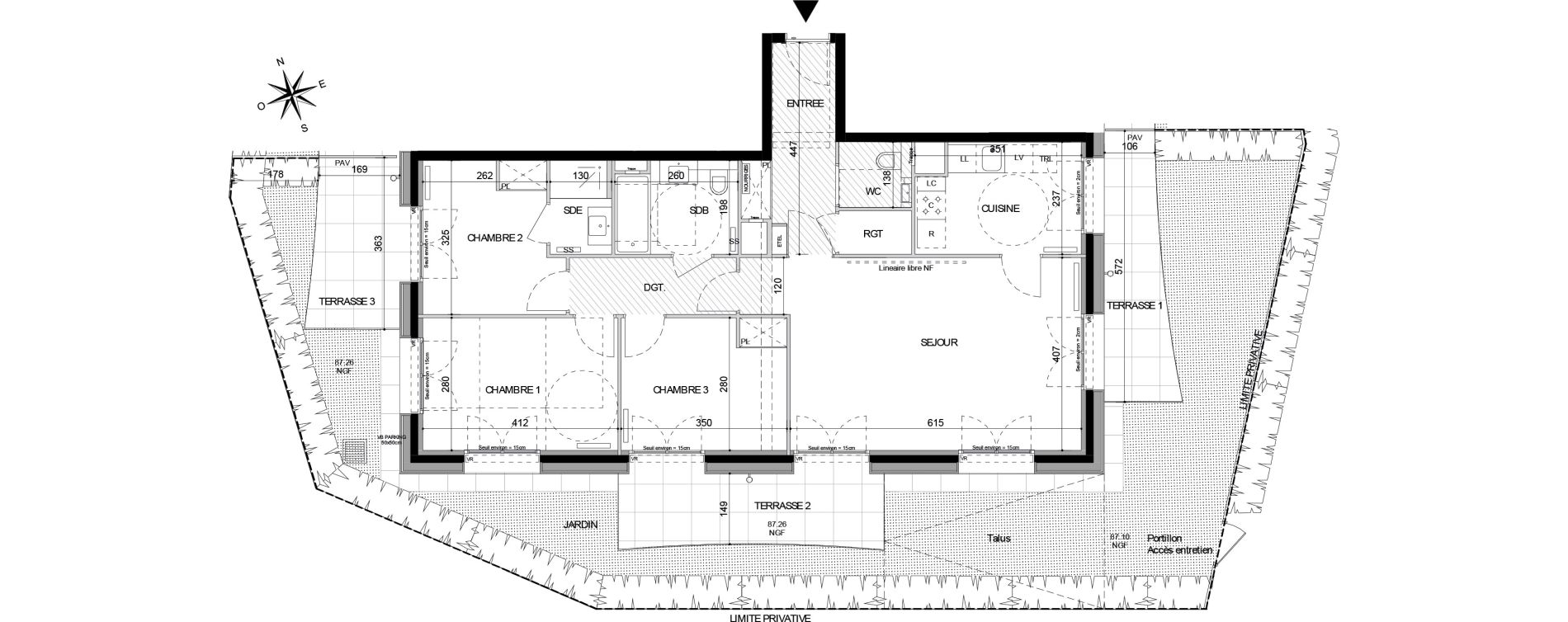 Appartement T4 de 86,40 m2 &agrave; Sceaux Sceaux robinson