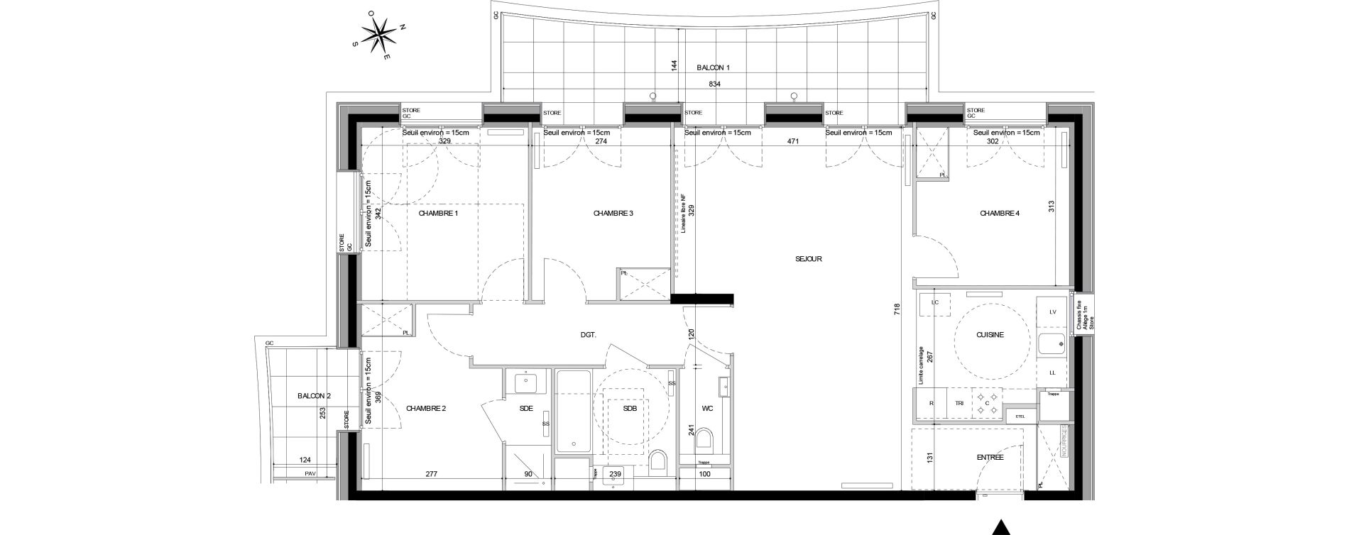 Appartement T5 de 95,30 m2 &agrave; Sceaux Sceaux robinson
