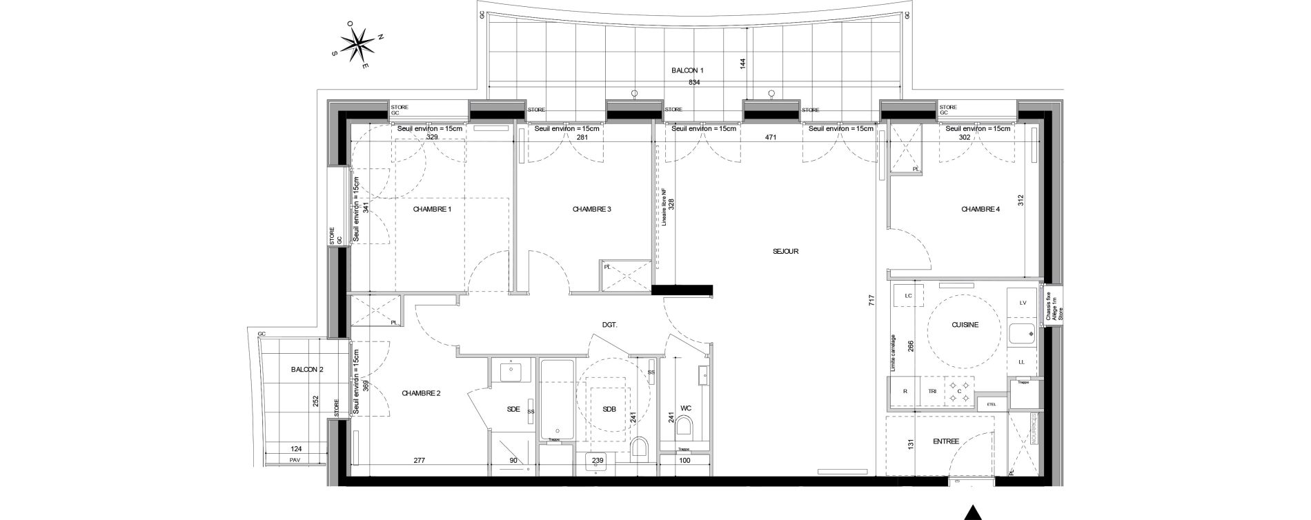 Appartement T5 de 95,30 m2 &agrave; Sceaux Sceaux robinson