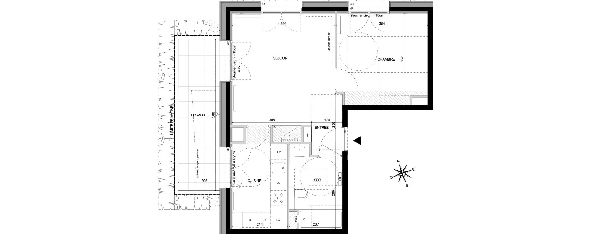 Appartement T2 de 46,10 m2 &agrave; Sceaux Sceaux robinson