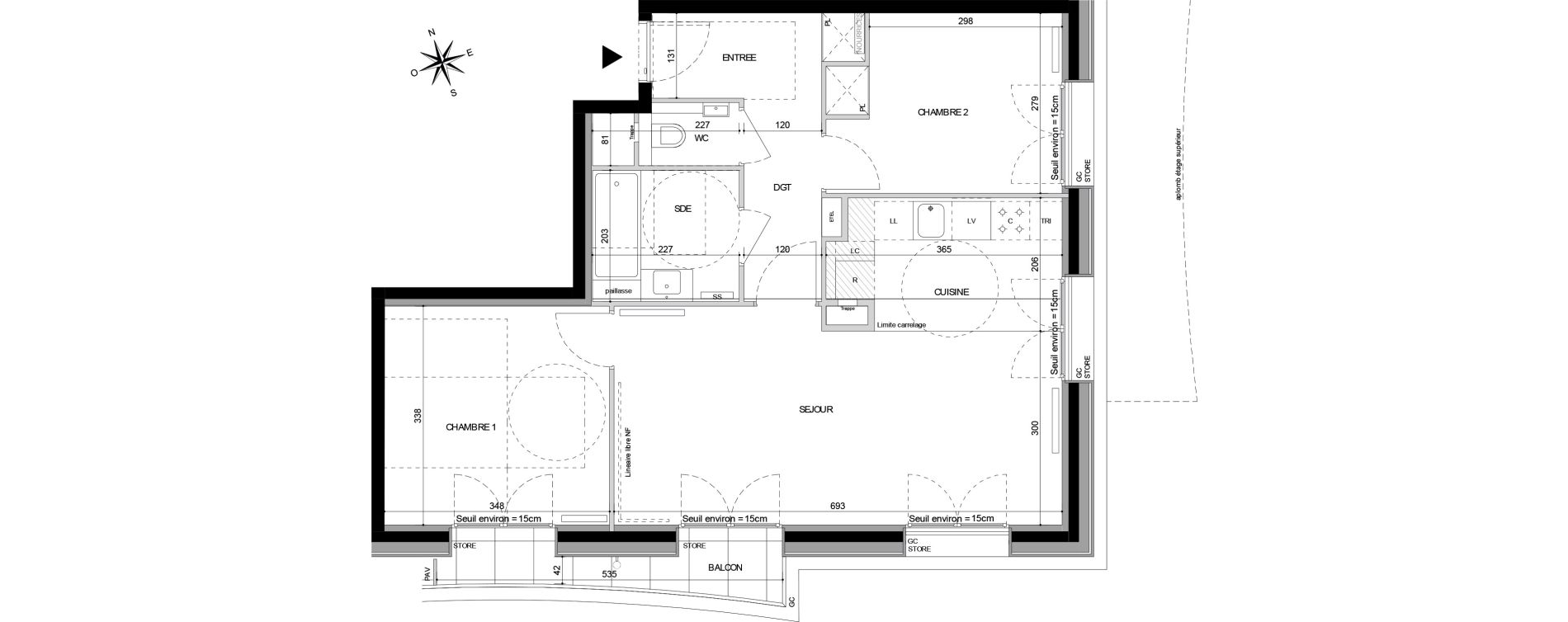 Appartement T3 de 64,20 m2 &agrave; Sceaux Sceaux robinson