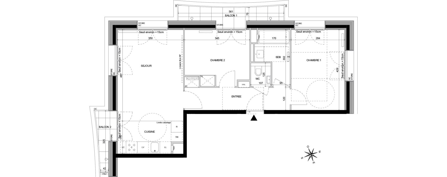 Appartement T3 de 57,40 m2 &agrave; Sceaux Sceaux robinson