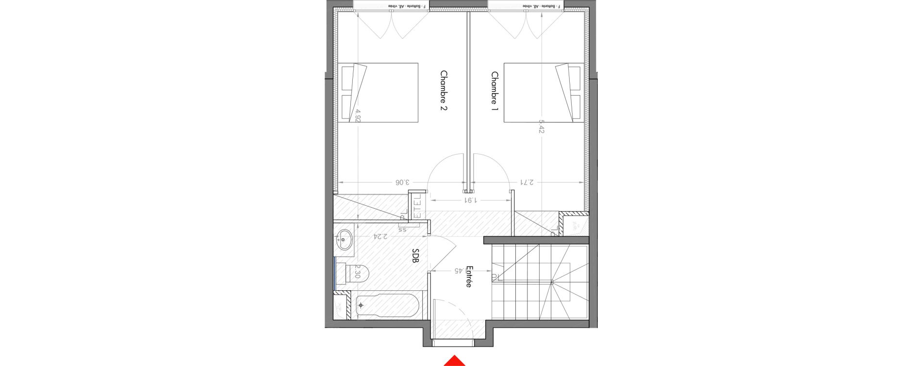 Duplex T5 de 123,26 m2 &agrave; Sceaux Musiciens - roosevelt