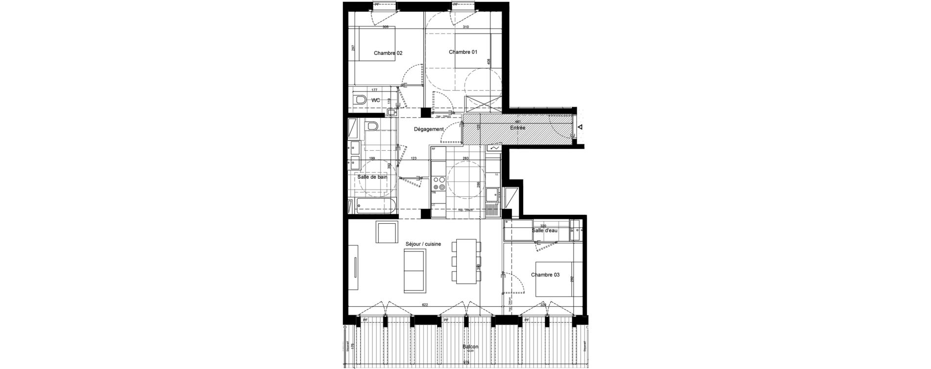 Appartement T4 de 88,50 m2 &agrave; Sceaux Musiciens - roosevelt