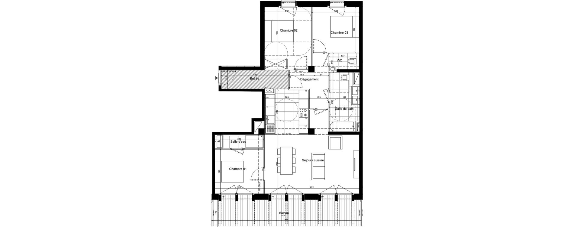 Appartement T4 de 88,50 m2 &agrave; Sceaux Musiciens - roosevelt