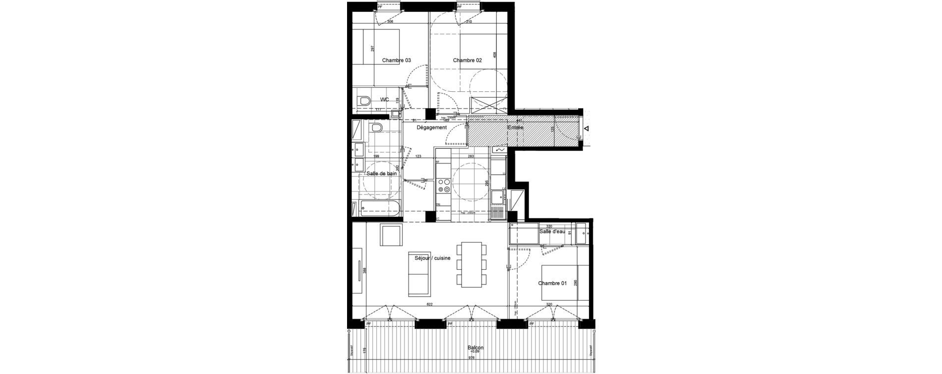 Appartement T4 de 88,30 m2 &agrave; Sceaux Musiciens - roosevelt