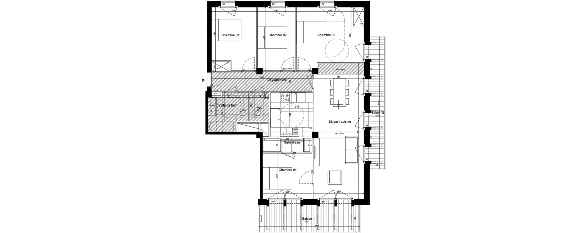 Appartement T5 de 101,10 m2 &agrave; Sceaux Musiciens - roosevelt