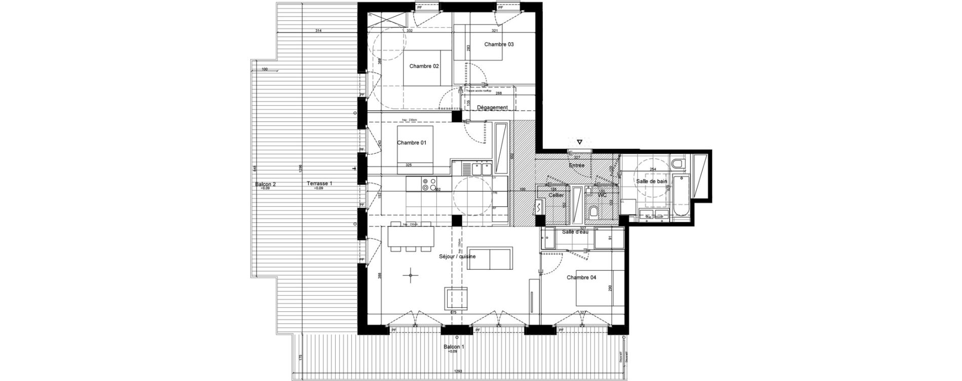 Appartement T5 de 105,20 m2 &agrave; Sceaux Musiciens - roosevelt