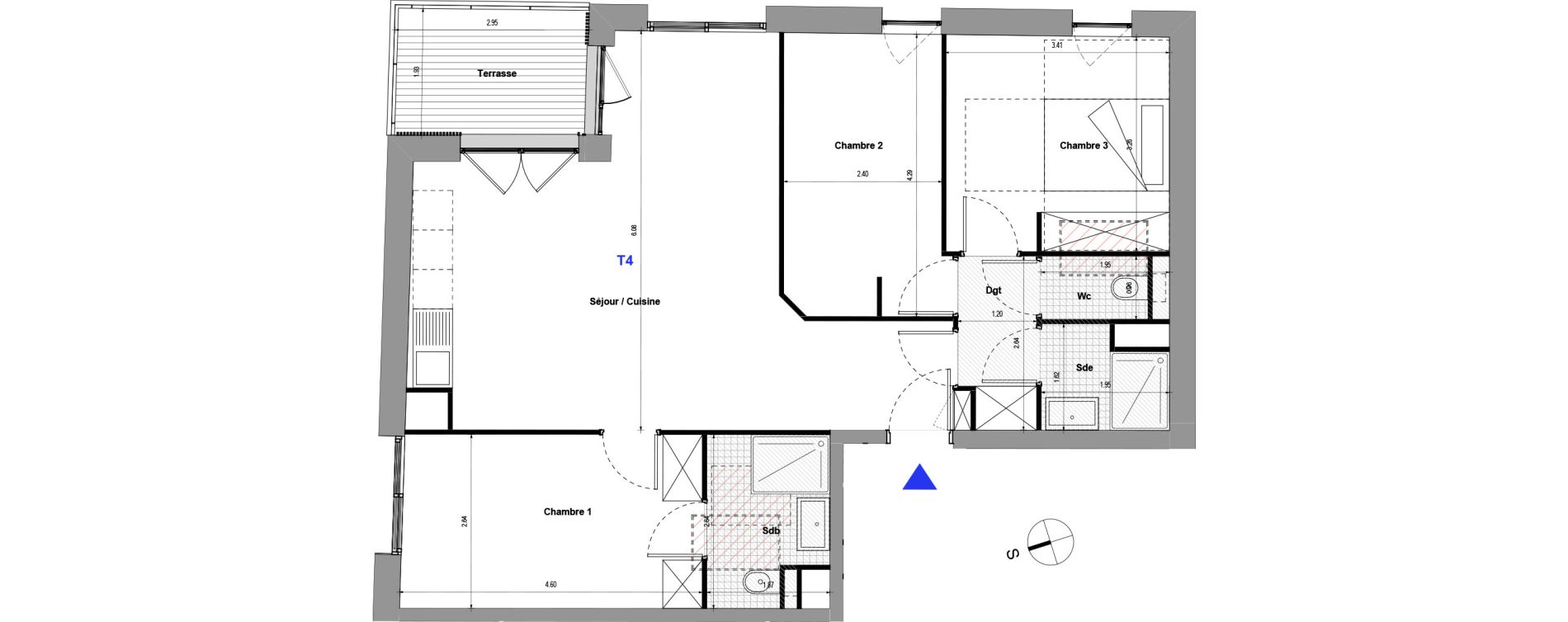 Appartement T4 de 77,44 m2 &agrave; Sceaux Robinson