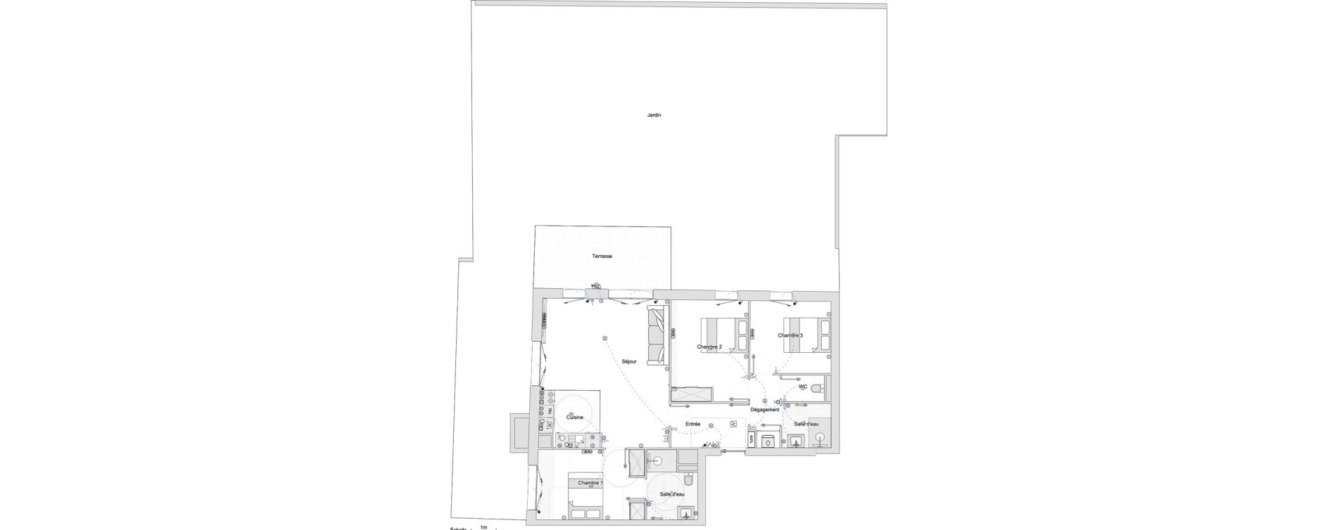 Appartement T4 de 82,95 m2 &agrave; Sceaux Robinson