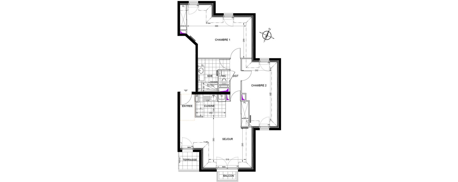 Appartement T3 de 66,34 m2 &agrave; S&egrave;vres Centre