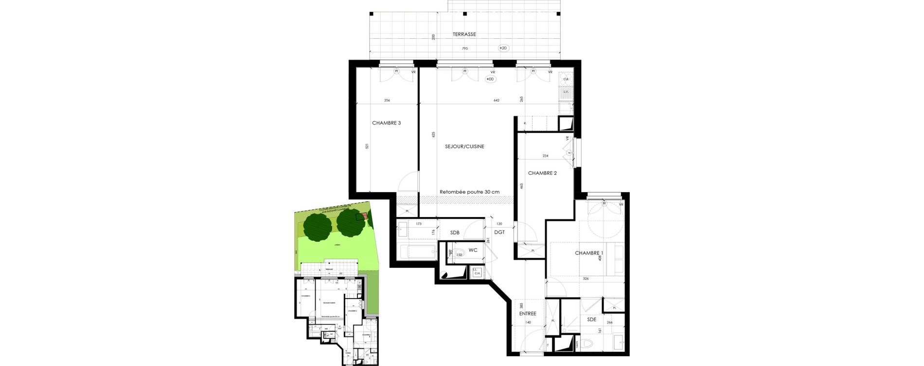 Appartement T4 de 88,46 m2 &agrave; S&egrave;vres Bruy&egrave;res - postillons - jaur&egrave;s - val allard