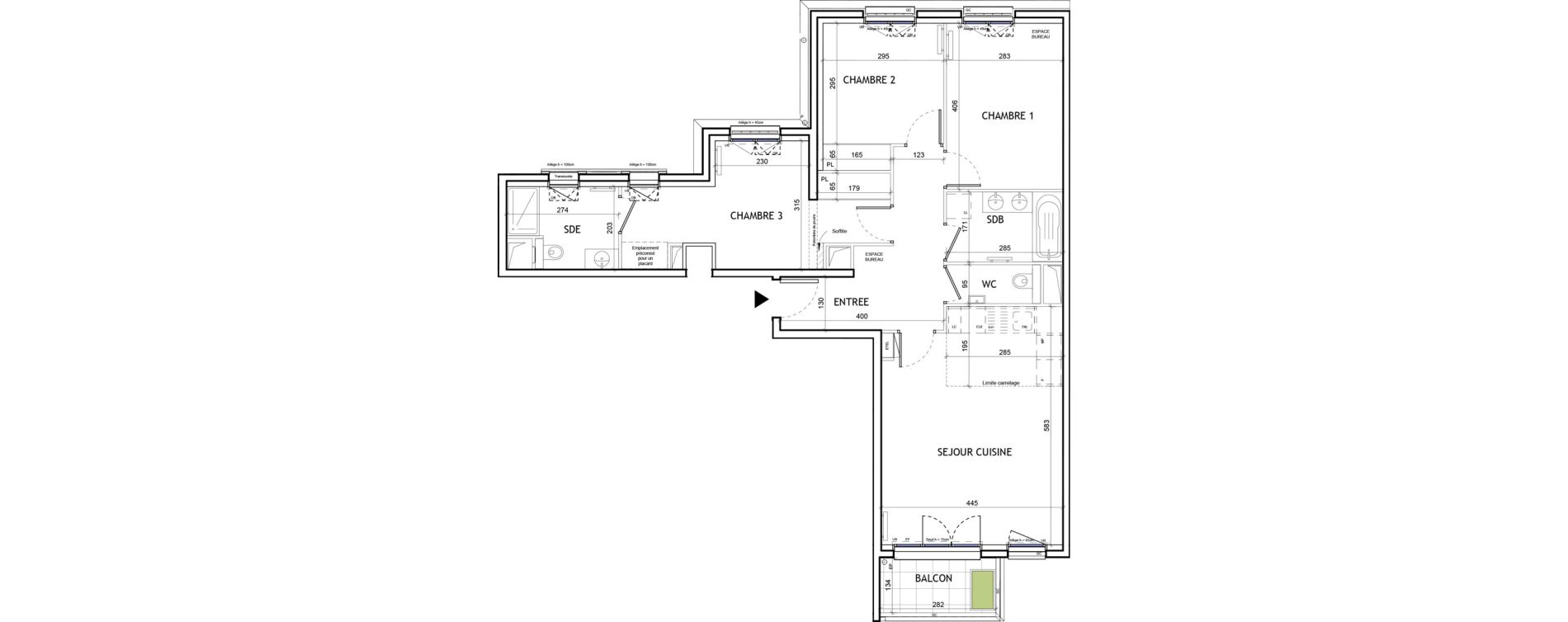 Appartement T4 de 82,56 m2 &agrave; Suresnes Republique