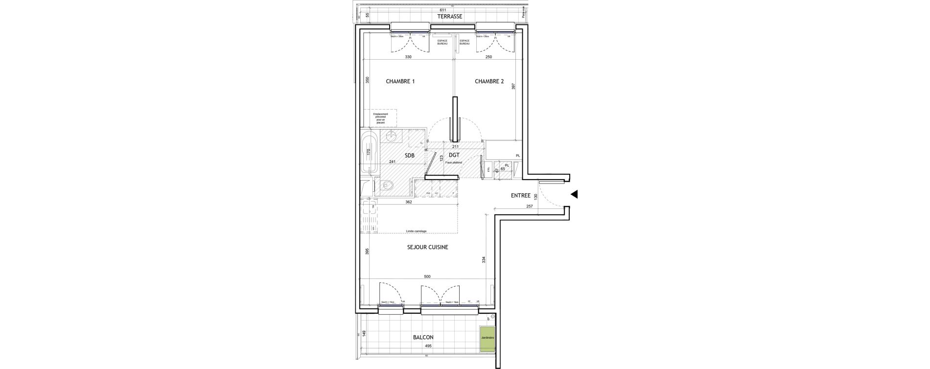 Appartement T3 de 56,24 m2 &agrave; Suresnes Republique