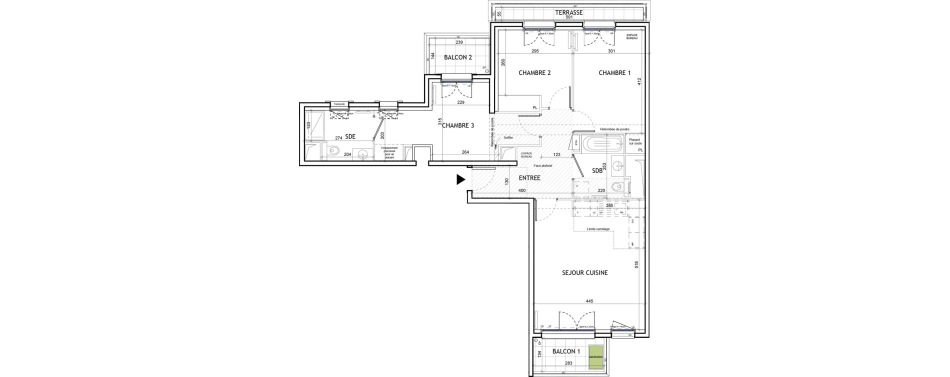 Appartement T4 de 77,31 m2 &agrave; Suresnes Republique