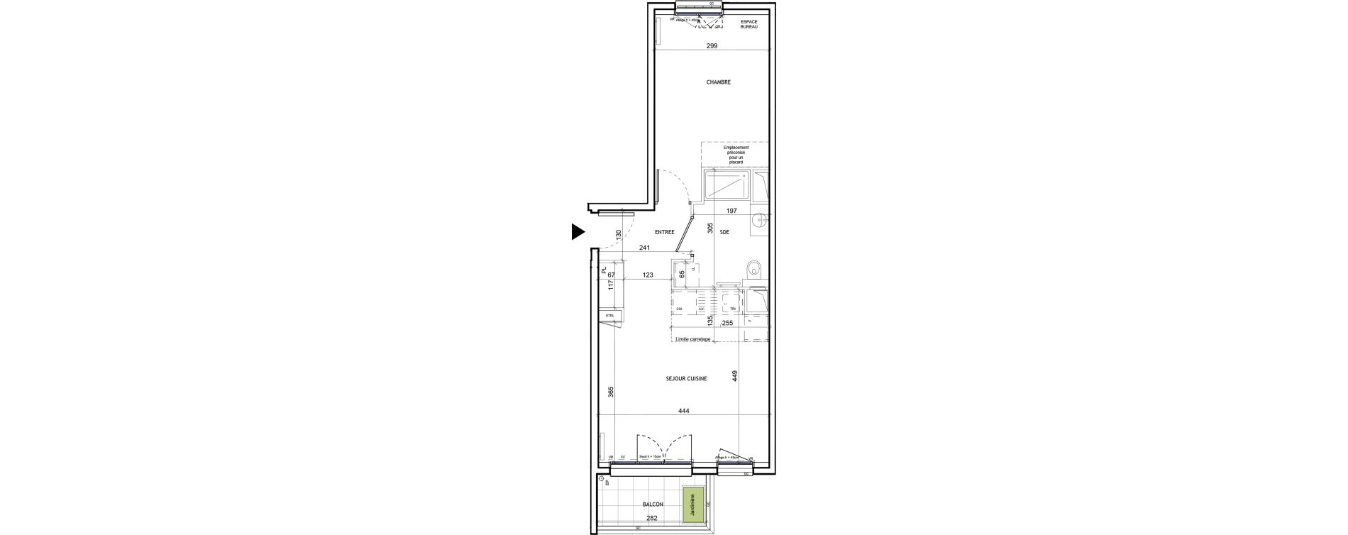 Appartement T2 de 42,52 m2 &agrave; Suresnes Republique