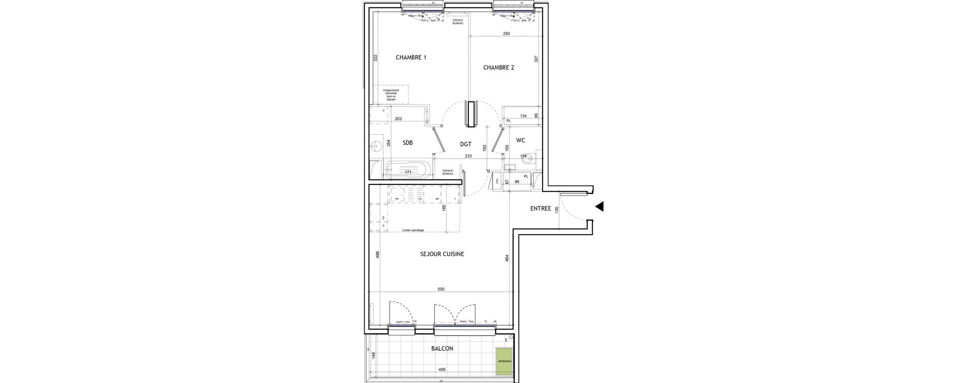 Appartement T3 de 60,78 m2 &agrave; Suresnes Republique