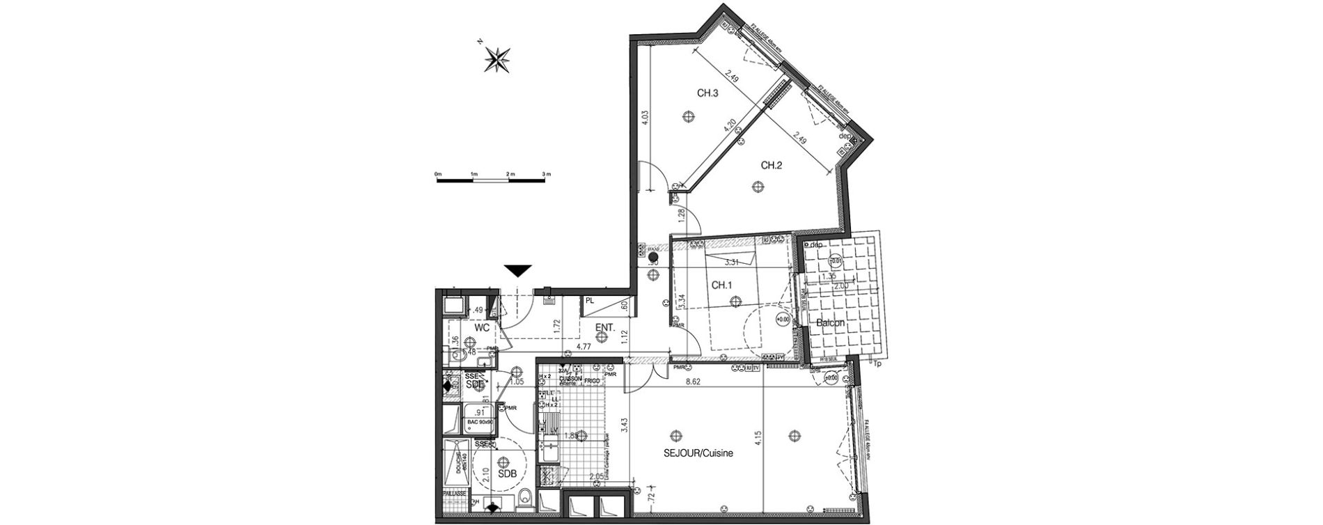 Appartement T4 de 95,15 m2 &agrave; Suresnes Centre