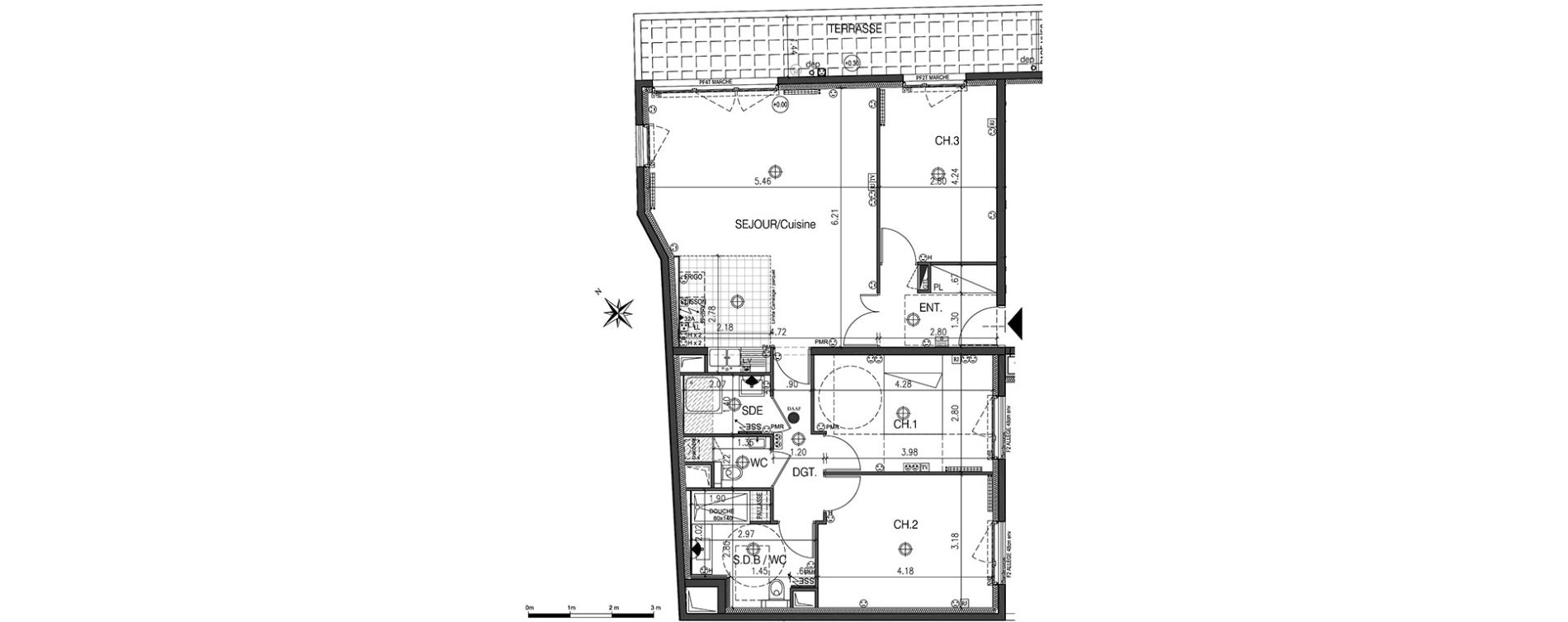 Appartement T4 de 89,96 m2 &agrave; Suresnes Centre