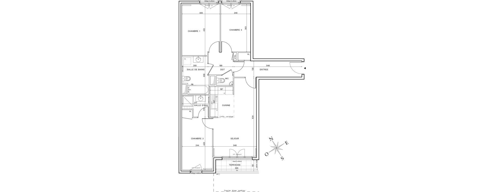 Appartement T4 de 75,49 m2 &agrave; Suresnes Centre