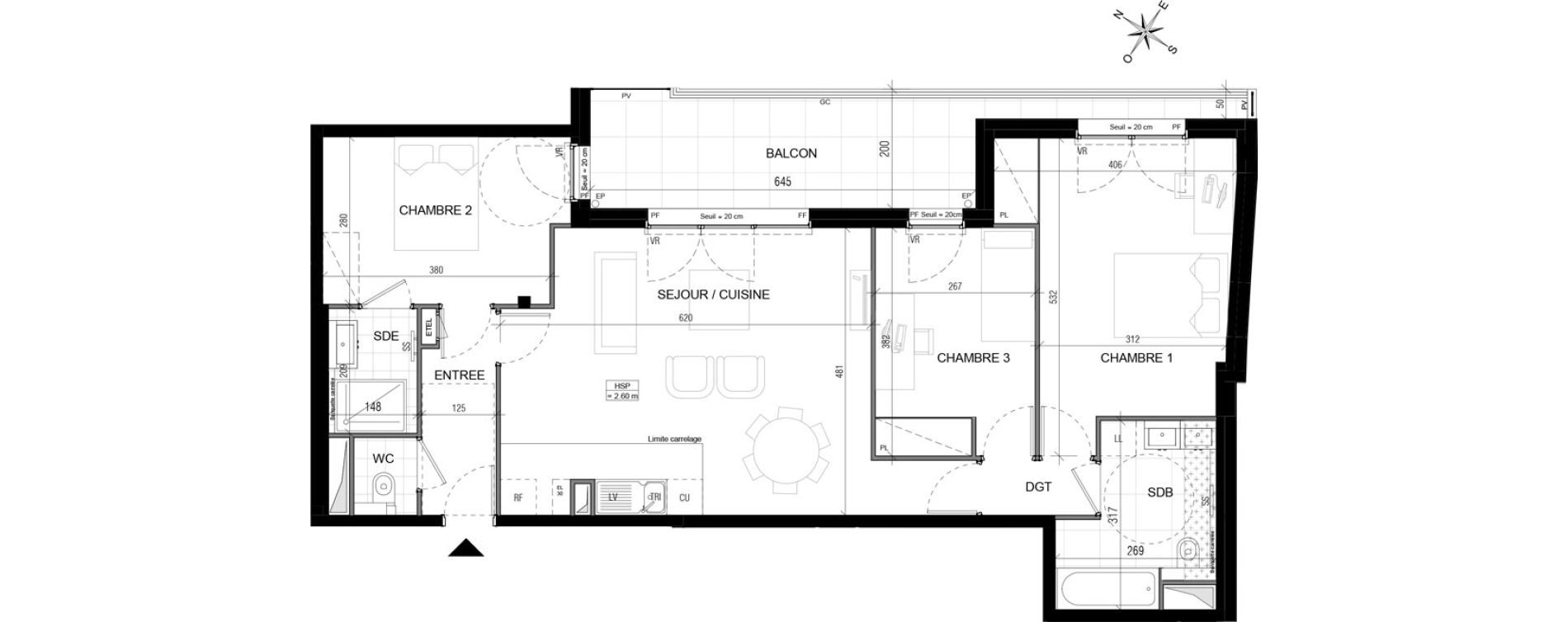 Appartement T4 de 84,84 m2 &agrave; Vanves Centre