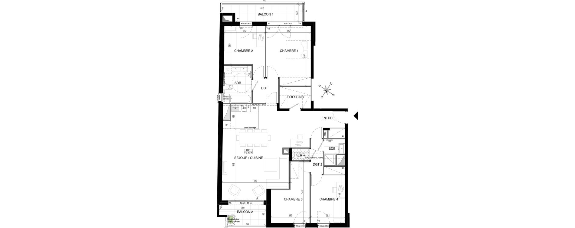Appartement T5 de 110,99 m2 &agrave; Vanves Centre