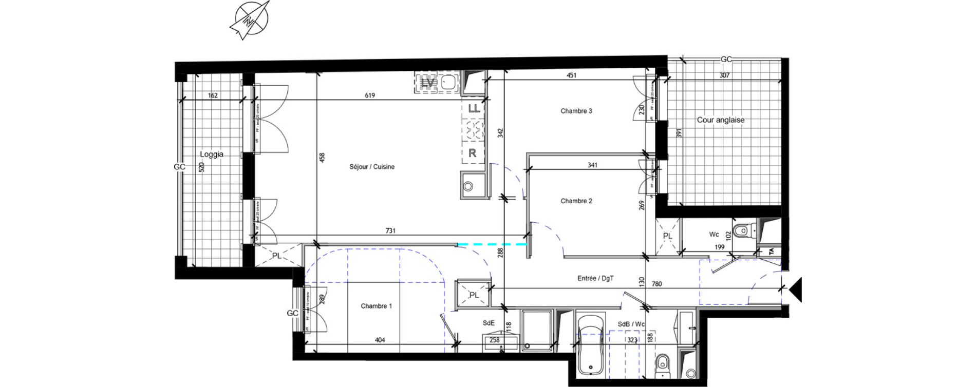 Appartement T4 de 85,42 m2 &agrave; Vanves Clos montholon