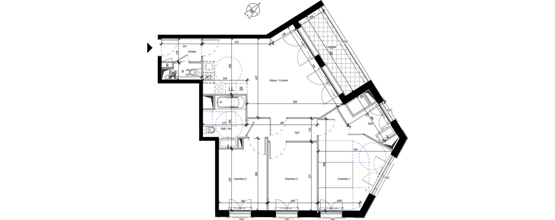Appartement T4 de 81,11 m2 &agrave; Vanves Clos montholon