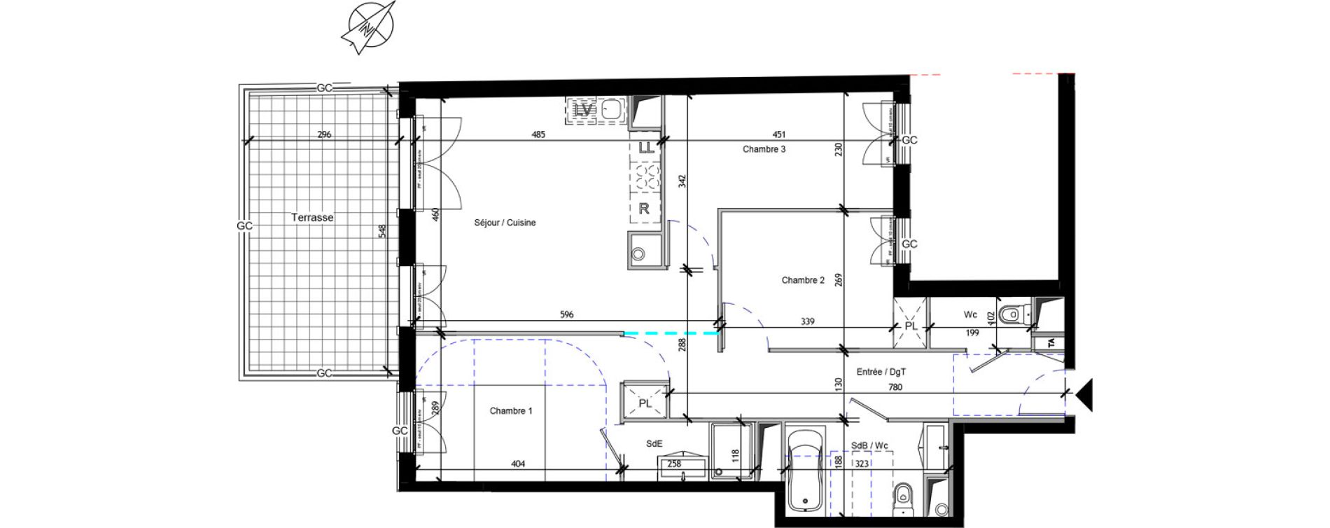 Appartement T4 de 78,43 m2 &agrave; Vanves Clos montholon