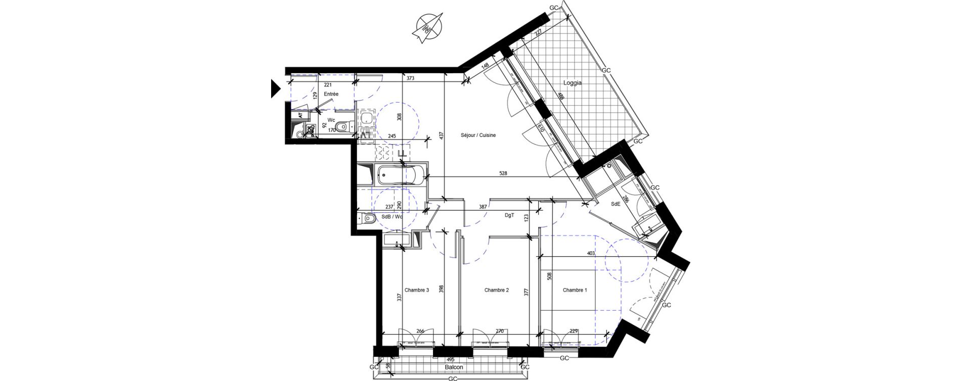 Appartement T4 de 83,05 m2 &agrave; Vanves Clos montholon