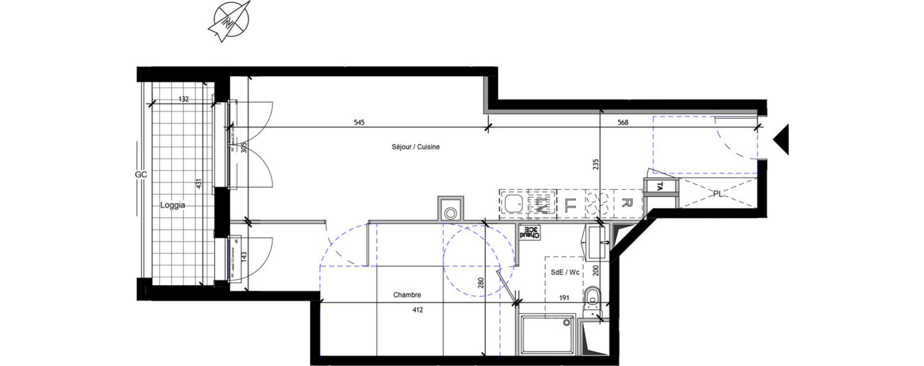 Appartement T2 de 47,01 m2 &agrave; Vanves Clos montholon