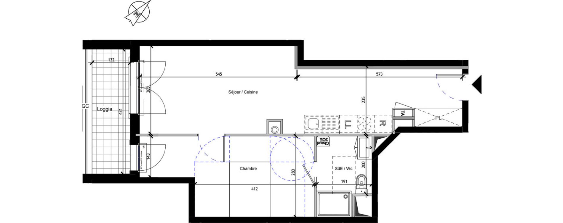 Appartement T2 de 47,01 m2 &agrave; Vanves Clos montholon