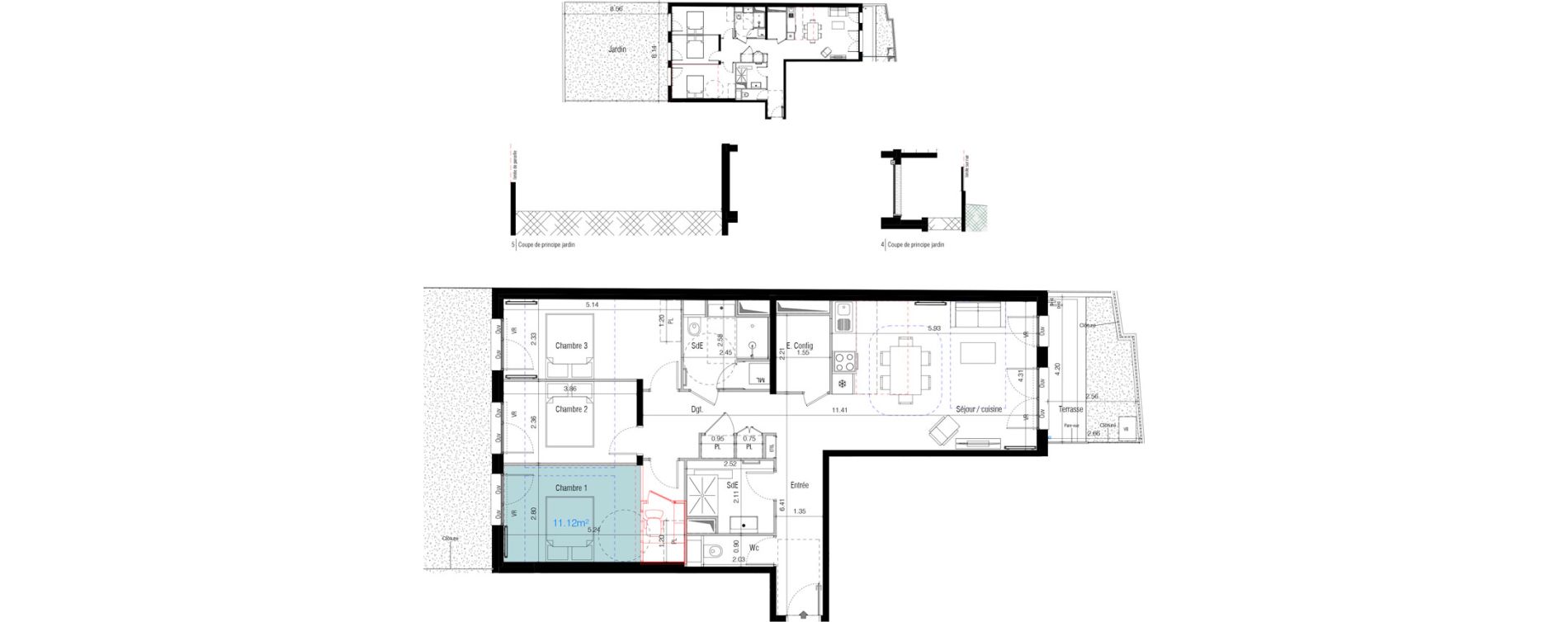 Appartement T4 de 94,37 m2 &agrave; Vanves Aristide briand