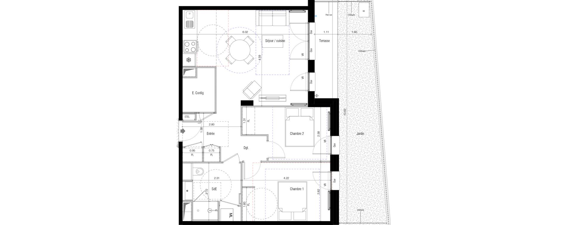 Appartement T3 de 63,75 m2 &agrave; Vanves Aristide briand
