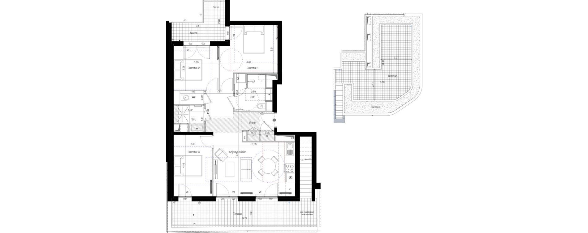 Appartement T4 de 74,72 m2 &agrave; Vanves Aristide briand