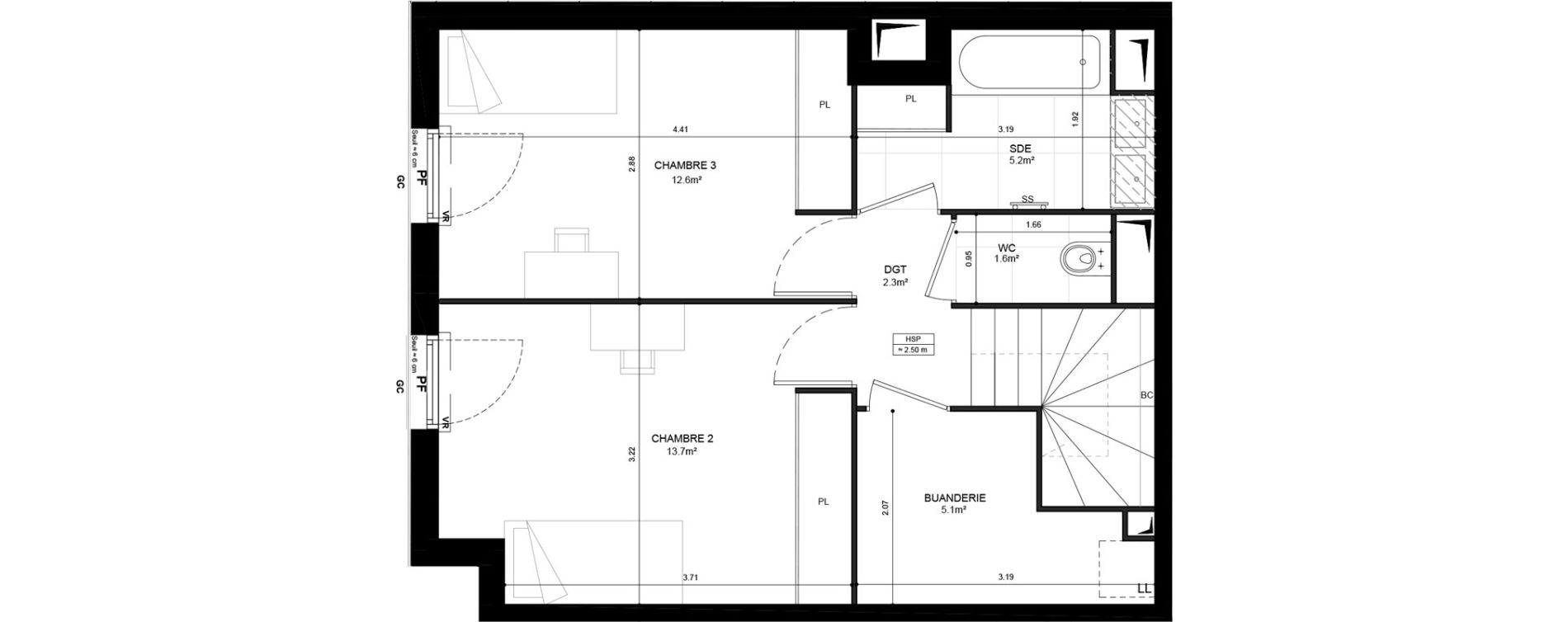 Duplex T4 de 95,10 m2 &agrave; Vanves Centre ancien