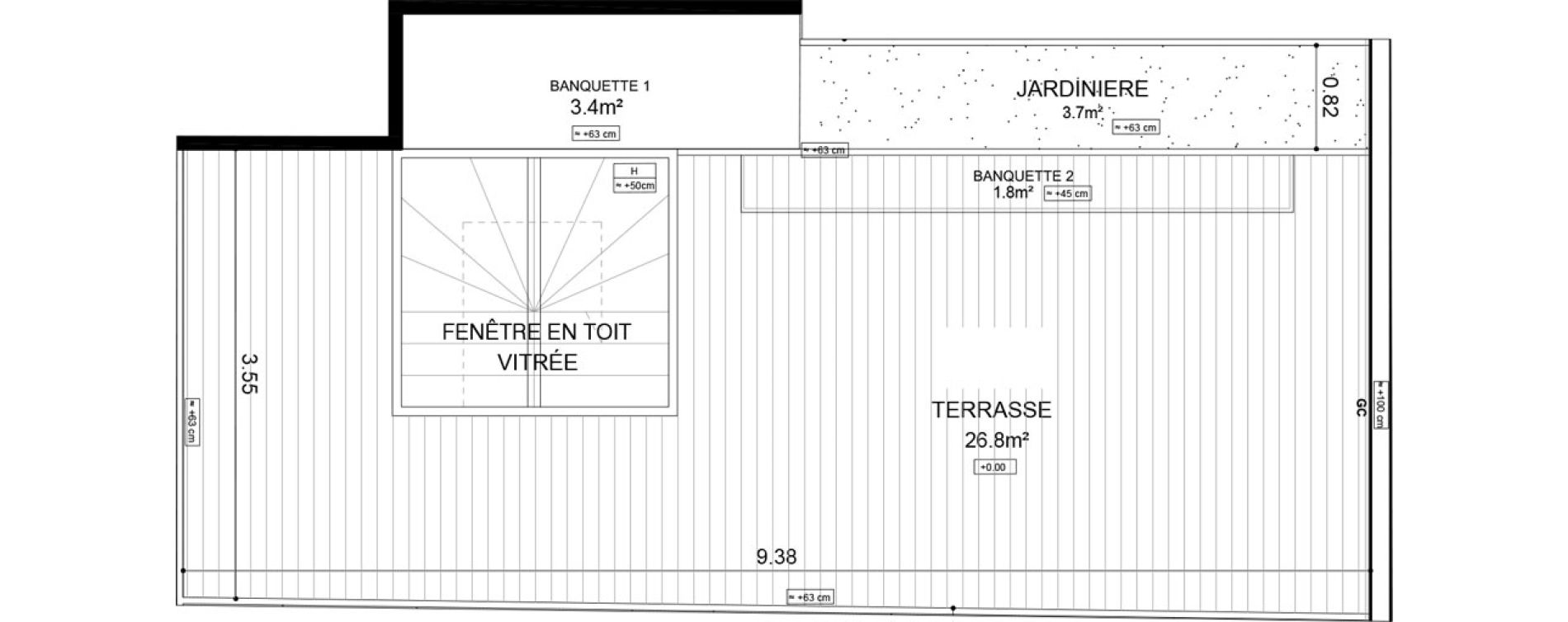 Appartement T4 de 89,30 m2 &agrave; Vanves Centre ancien